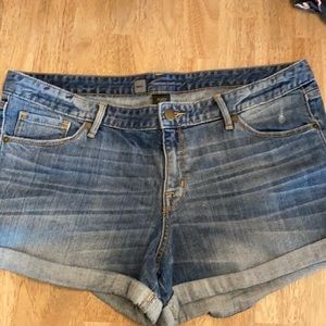 Denim shorts, size 16.